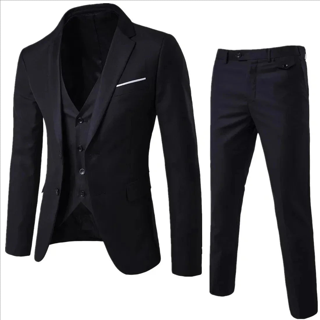 Men Suits For Wedding Elegant 3 Pieces 2 Set Jackets Vest Pants Luxury Blazers Outfit Fashion Classic Full 2024 Formal Costume