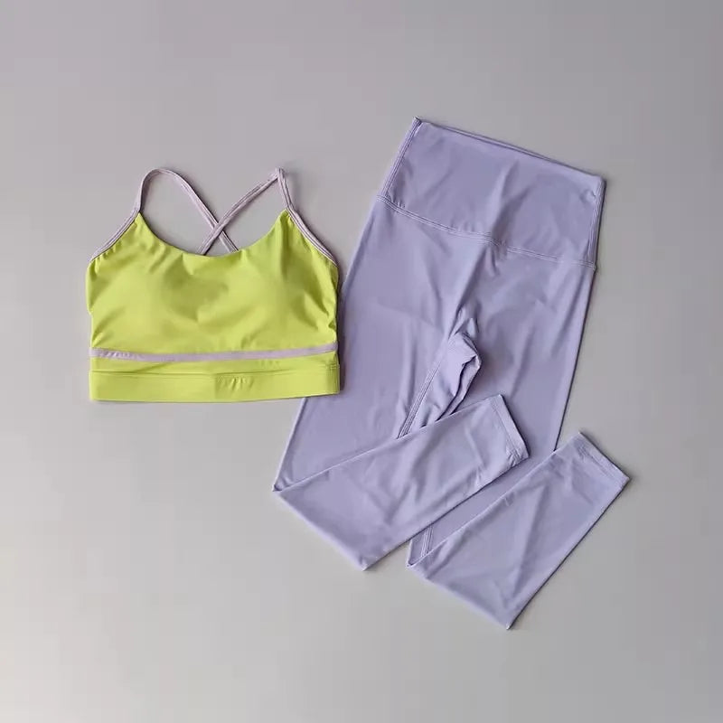 Women's Activewear 2-Piece Workout Set — High-Waist Leggings + Sports Bra Yoga Suit — view 9 of women's activewear