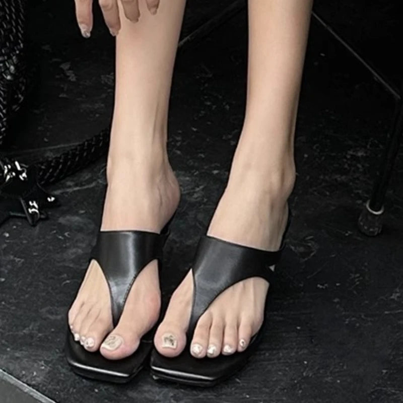 Heeled Flip-Flop Sandals — Outdoor Beach Slip-On Slides for Women — view 4 of sandals & slides