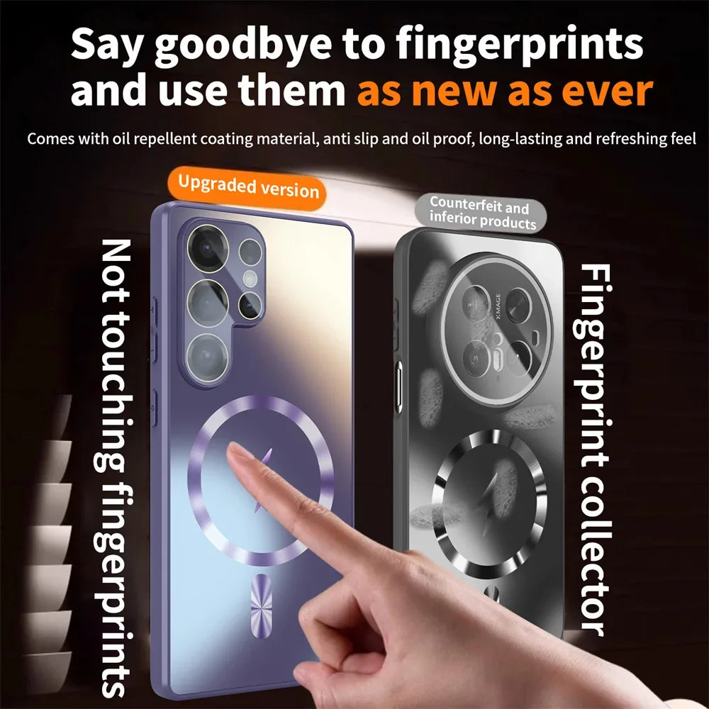 MagSafe Glass Lens Frosted Case for Samsung Galaxy S23–S25 Ultra Camera Shield — view 3 of phone cases