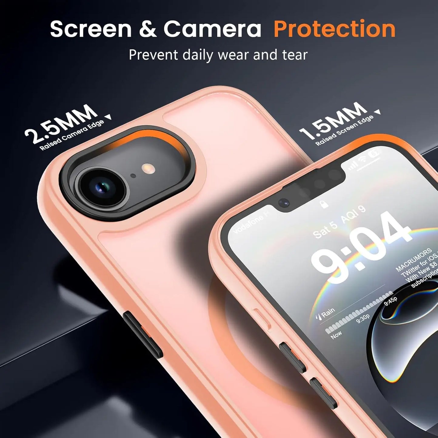 for iPhone 16e / 17e Ultra-Slim MagSafe Clear Case + Screen Protector — view 4 of phone cases
