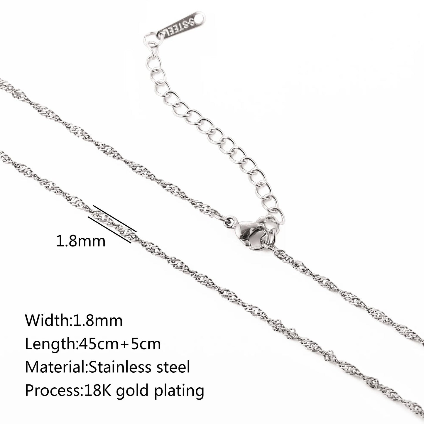 Unisex 5pc 18K Gold Cuba Cross Chain Necklace Set — PVD Plated Steel Jewelry — view 11 of jewelry