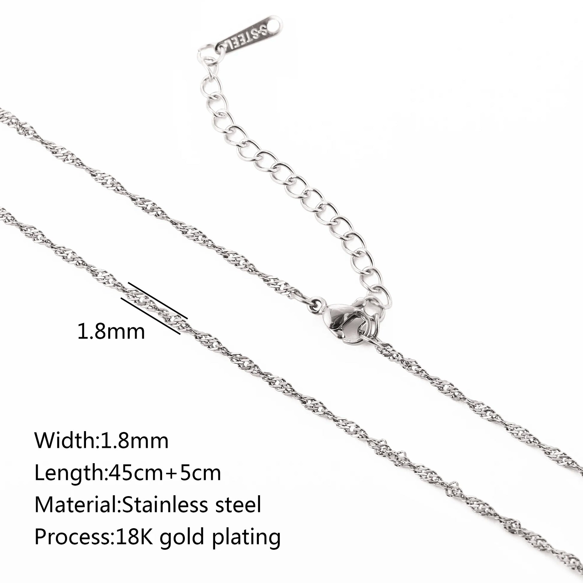 Unisex 5pc 18K Gold Cuba Cross Chain Necklace Set — PVD Plated Steel Jewelry — view 11 of jewelry