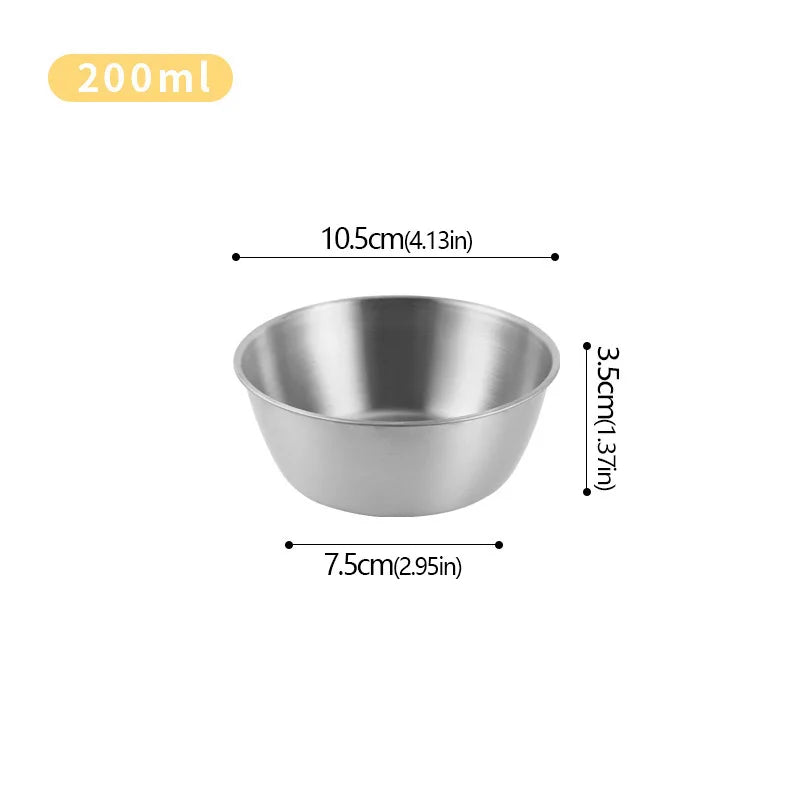 Korean Sauce Bowl with Handle — 304 Stainless Steel Rice, Wine & Seasoning Dish — view 12 of dining & tableware