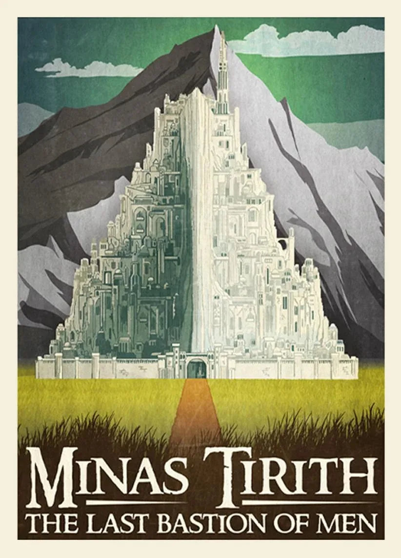 Middle-Earth Travel Canvas Poster &mdash; Vintage Lord of The Rings Fantasy Movie Wall Art — view 10 of wall art & prints