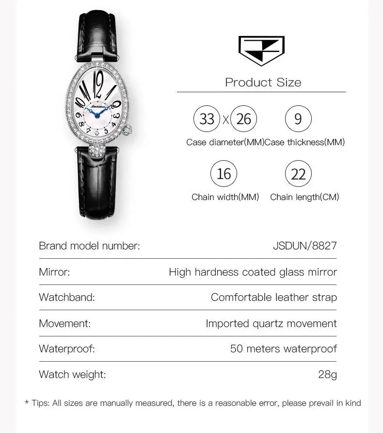 JSDUN 8827 Women's Mechanical Watch — Luxury Fashion Automatic Wristwatch — view 5 of watches
