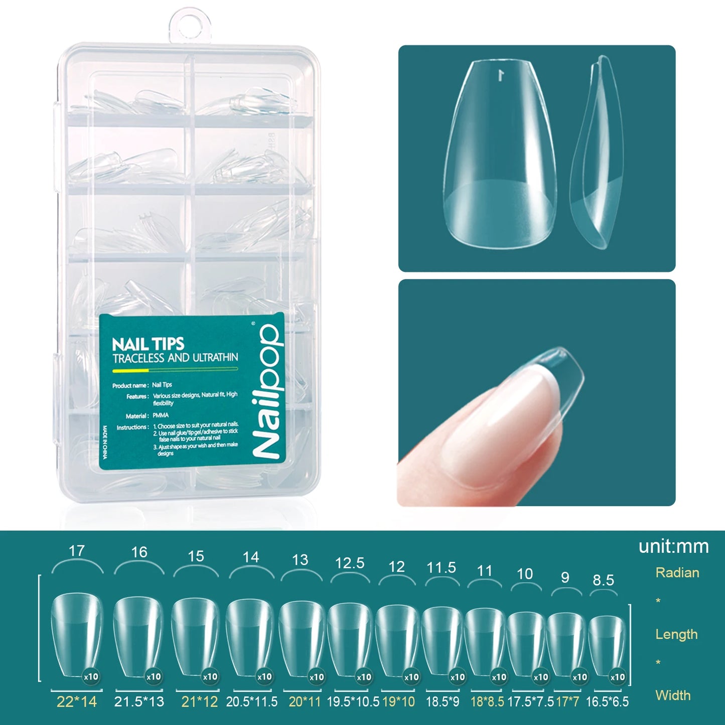 120PCS Soft Gel Nail Tips – Full-Cover Oval & Square DIY Extensions