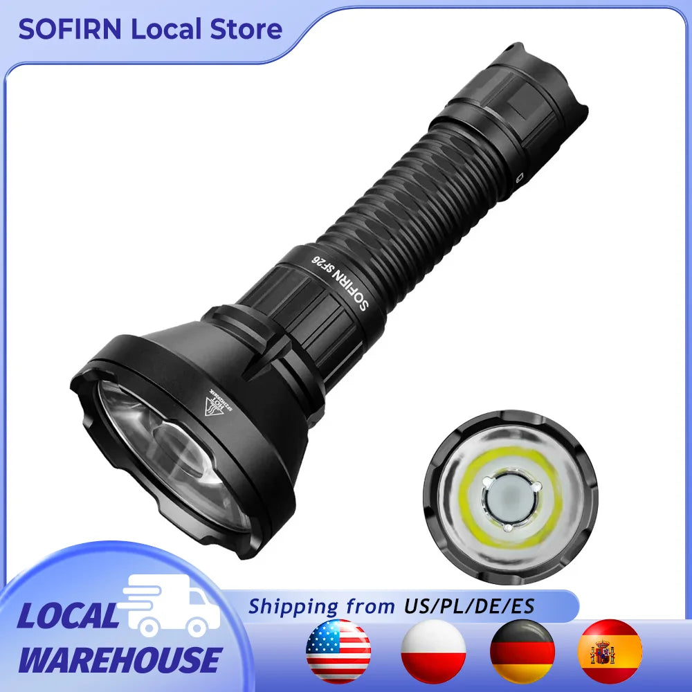 Sofirn SF26 Tactical Flashlight — 2000 Lumen USB-C Rechargeable LED — view 1 of outdoor sports