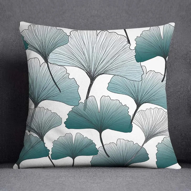 Dark Green Floral Cushion Cover &mdash; Modern Square Animal Print Pillow Case for Sofa &amp; Office — view 6 of cushion covers & pillow cases