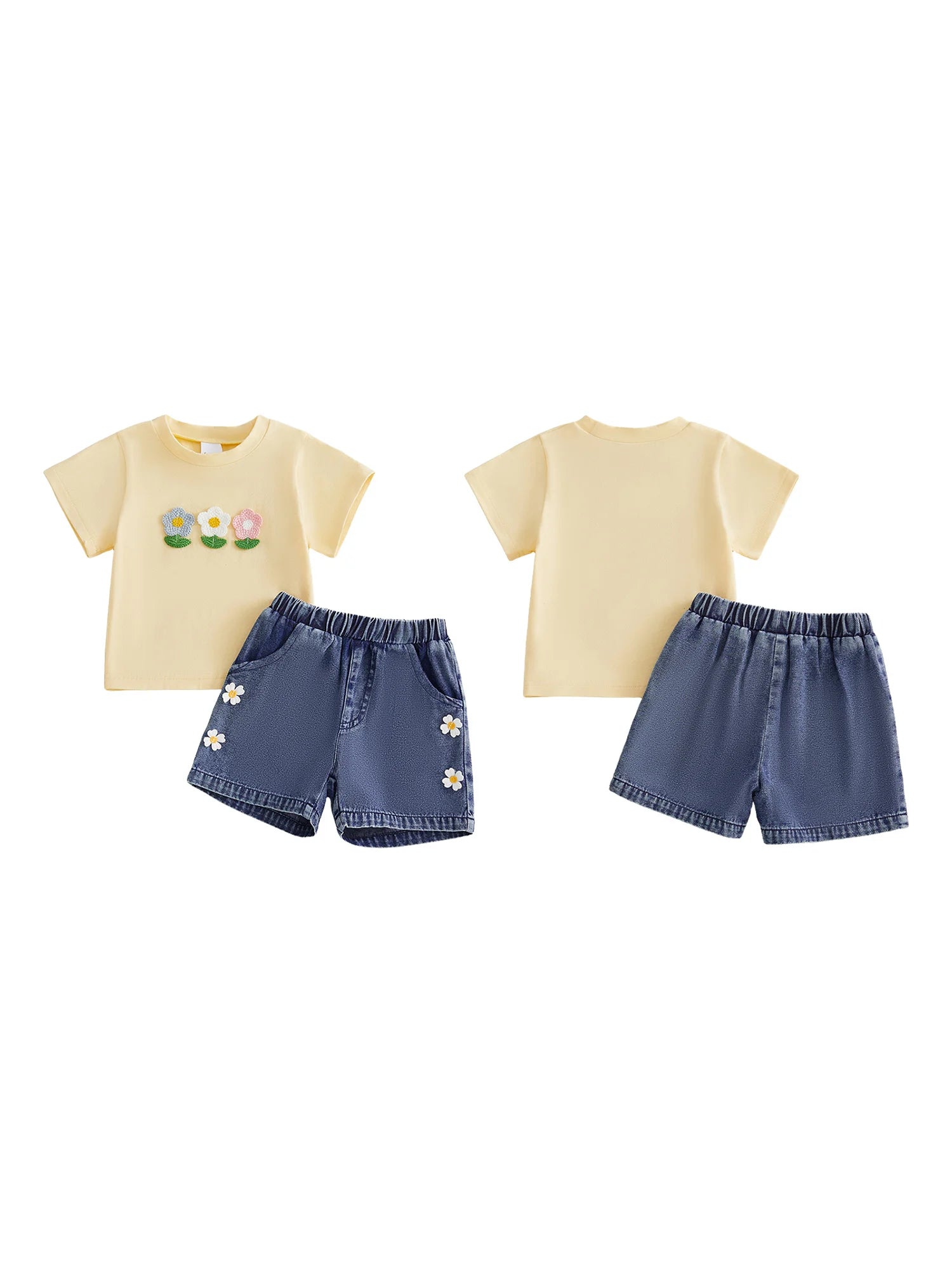Girls Floral Tank Top & Skirt Set - Sleeveless Summer Outfit for Kids — view 4 of girls sets
