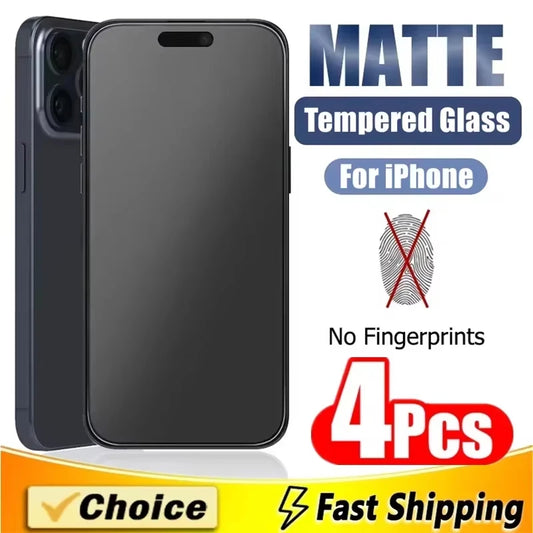 Matte Tempered Glass Screen Protector for iPhone 17/16/15/14/13/12/11 Pro Max — view 1 of screen protectors