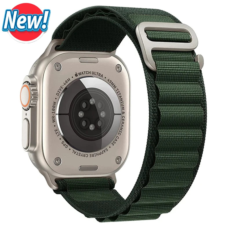 Alpine Loop Strap for Apple Watch Ultra — Nylon Hook Band 42/45/46/49mm