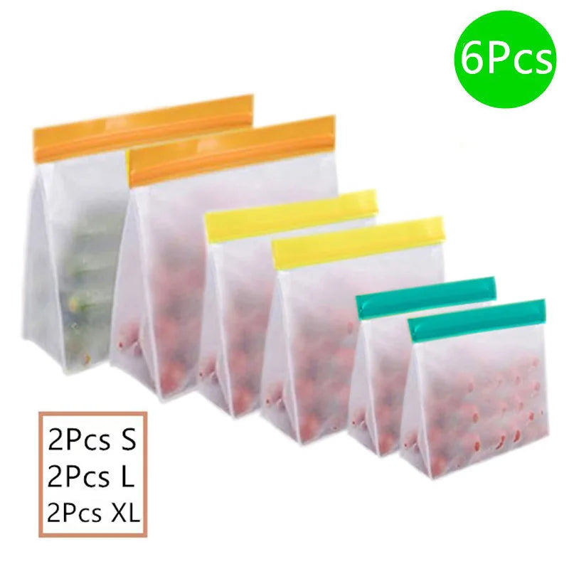 Storage Organizer Silicone Food Bag Set — Reusable Stand-Up Freezer Bags BPA-Free Leakproof — view 15 of storage & organisation