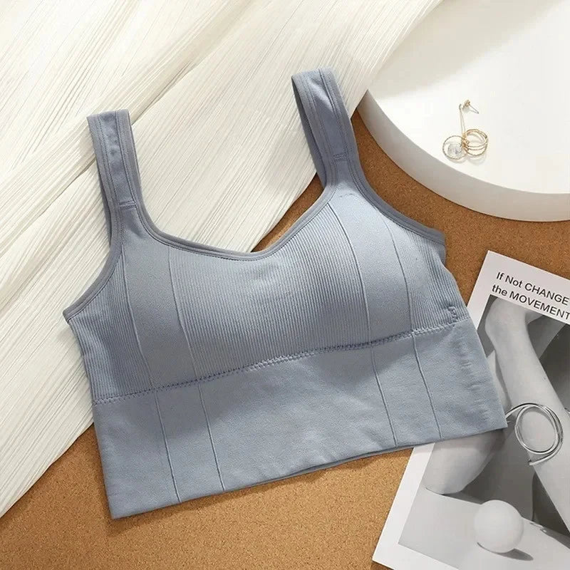 Breathable Seamless Sports Bra — Anti-Sweat Shockproof Yoga Workout Crop Top — view 7 of sports bras