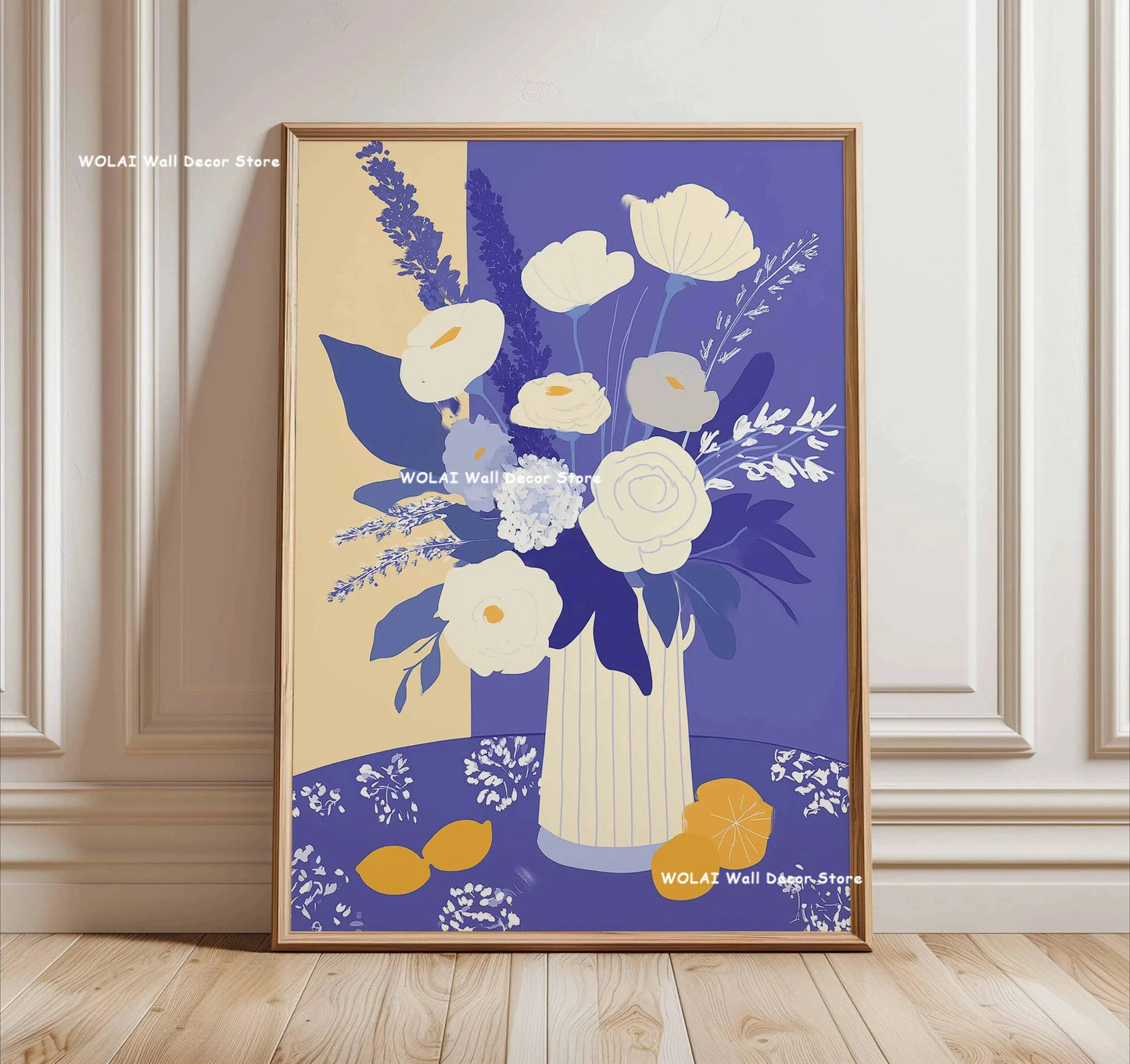 Japanese Forest &amp; Koi Fish Zen Canvas Poster &mdash; Retro Abstract Waves Wall Art for Home