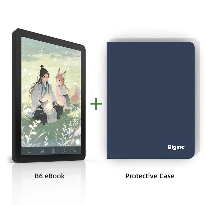 Bigme B6 ebook reader, 6'' color e-ink Electronic book, 36-level front light, Android 14 OS, paper-like ereader Eye-Protecting — view 9 of product
