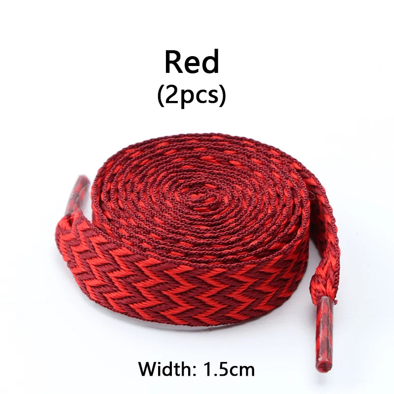 Designer-Look Flat Shoelaces — Chevron Pattern Sneaker Laces — view 7 of shoe accessories