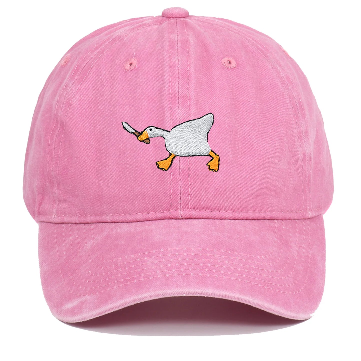 Embroidered Goose Baseball Cap — Quirky City-Style Streetwear Duckbill Casual Fashion Hat — view 16 of hats & caps