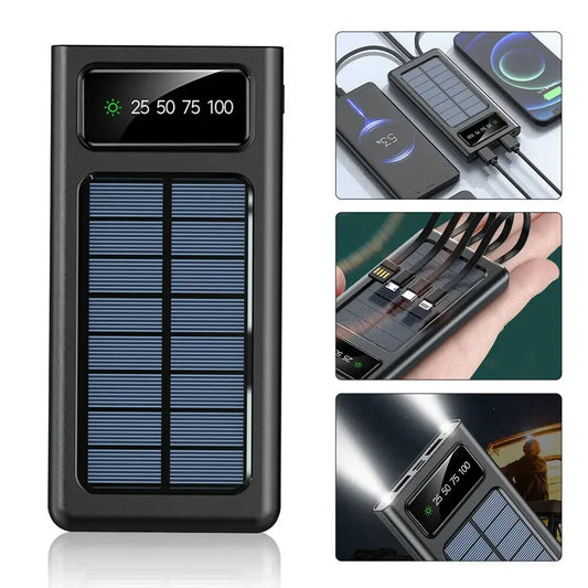200,000mAh Solar Power Bank with 4 Built-In USB Cables — Apocalypse Charger — view 1 of power banks