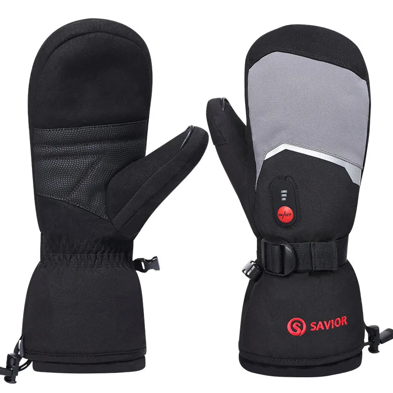 Savior Heat Heated Ski Mittens Winter — Rechargeable Battery Heated Gloves for Men & Women — view 9 of gloves