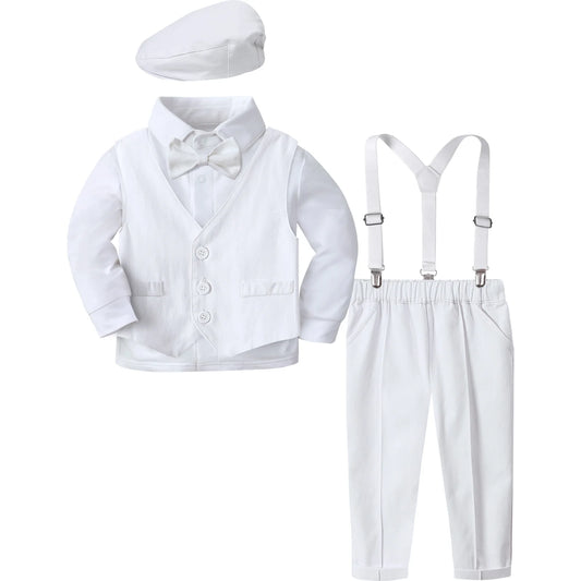 Baby Boy Baptism Outfit Toddler Easter Party Wedding Suit Infant Formal Gentleman Clothing Set Ceremony Photo shoot Tuxedo