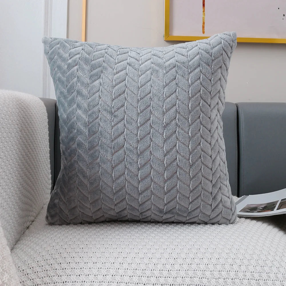 Plush Decorative Pillowcase &mdash; 43&times;43 cm Soft Geometric Throw Pillow Cover for Home &amp; Car — view 10 of cushion covers & pillow cases