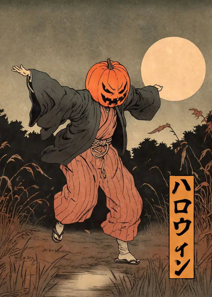 Home Decor Japanese Rising Skeletons Poster — Creepy Ghost Zombie Halloween Canvas Wall Art — view 11 of home decor