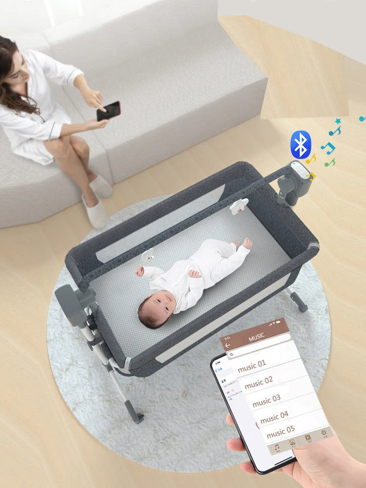 Portable Baby Crib with Mesh Canopy - Travel Bassinet Nest for Newborns — view 4 of baby cribs