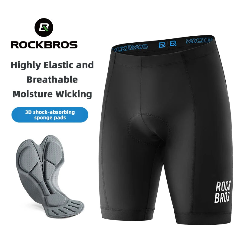 ROCKBROS Men’s Cycling Shorts — 3D Gel Pad Anti-Slip Breathable Bike Liner — view 1 of shorts