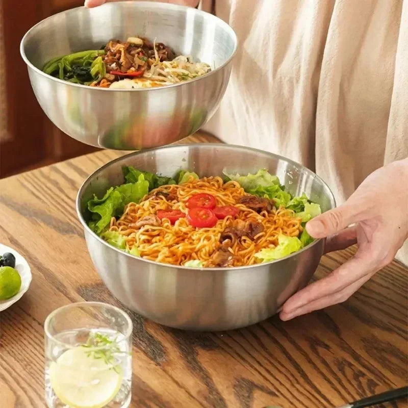 Stainless Steel Mixing Bowl Set with Measuring Scale 3-Piece Cooking Baking Food Prep Bowls — view 2 of food storage