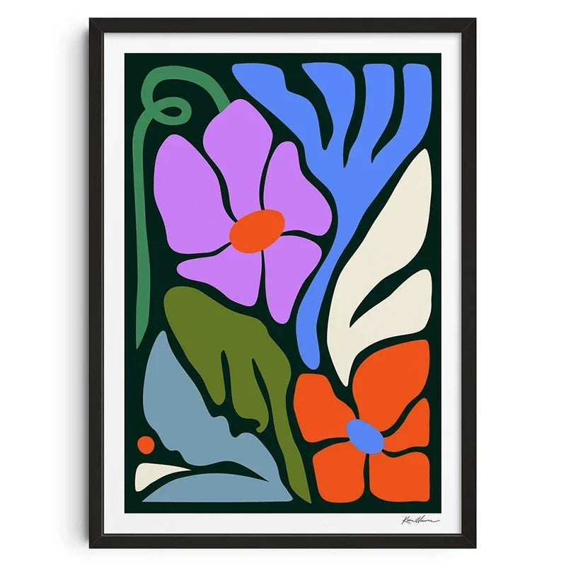 Retro Abstract Nourishing Soul Canvas Poster &mdash; Classic Wall Art for Living Room Decor — view 20 of wall art & prints