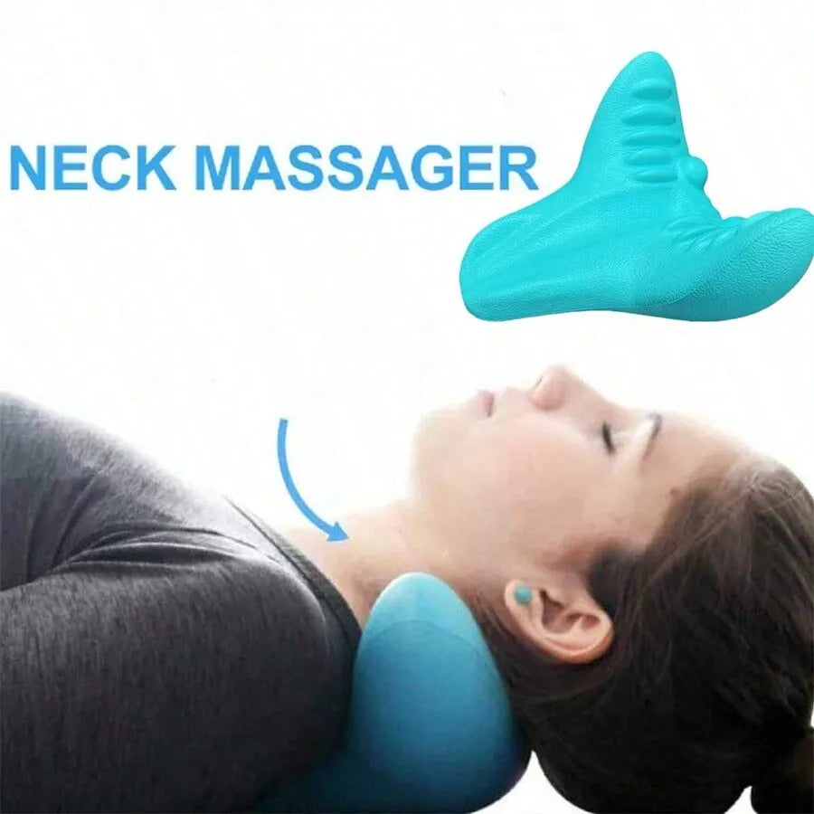 Cervical Neck Stretcher & Kneading Massager — Portable Deep-Relaxation — view 3 of recovery & massage