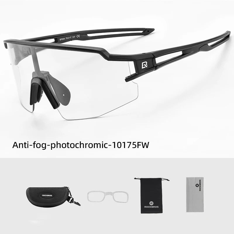 ROCKBROS Cycling Sunglasses Photochromic Eye-Protecting — Adaptive Windproof Bicycle Outdoor Goggles — view 19 of sunglasses