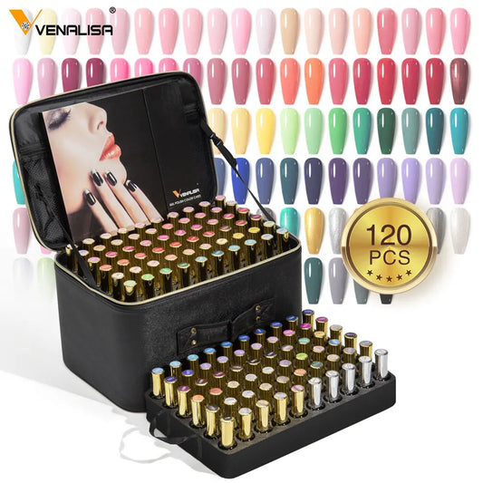 VENALISA Gel Polish Set (120PCS × 12ml) – TPO-Free Color Gel Nail Kit for Nail Art & Salon-Style Manicures