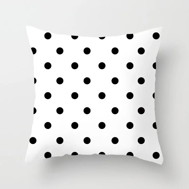 Black &amp; White Geometric Pillowcase &mdash; 45&times;45 cm Modern Sofa &amp; Office Cushion Cover — view 20 of cushion covers & pillow cases
