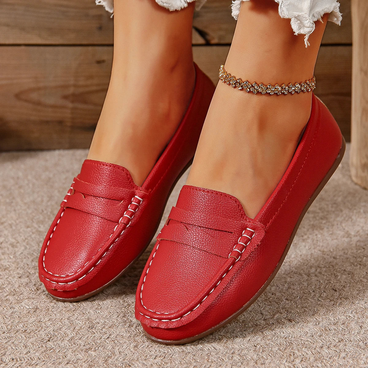 Flats & Ballet — Comfortable Lightweight Loafer Flats, Spring Autumn Shallow Slip-Ons — view 12 of flats & ballet