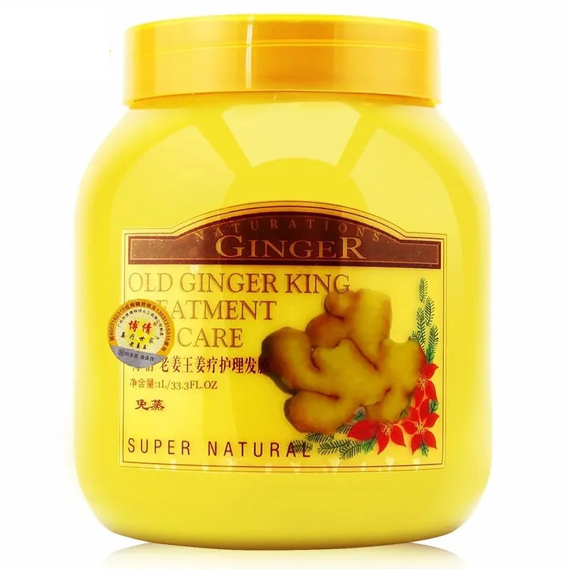 Ginger Moisturizing Hair Mask Damaged Repair Hair Care Treatment Cream Baked Ointment Hair Conditioner Dry Frizz 500ML