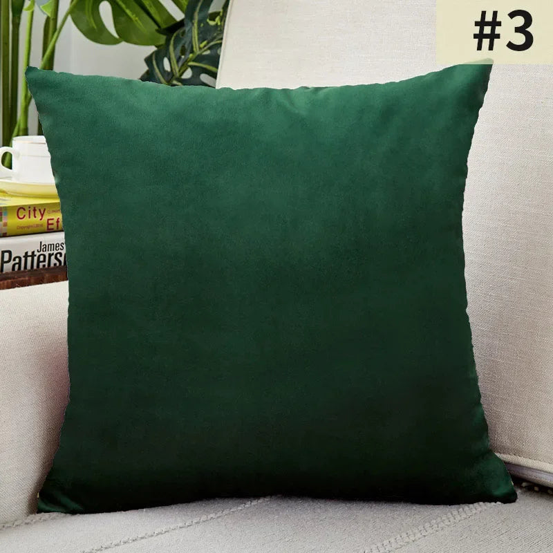 Green Velvet Cushion Cover &mdash; 18&times;18 in Nordic Decorative Pillowcase for Living Room Sofa — view 7 of cushion covers & pillow cases