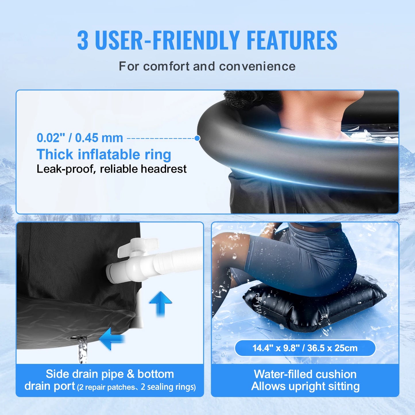 SucceBuy Ice Bath Tub – Portable Cold Plunge Therapy Tub (Foldable/Inflatable) — view 4 of home & kitchen
