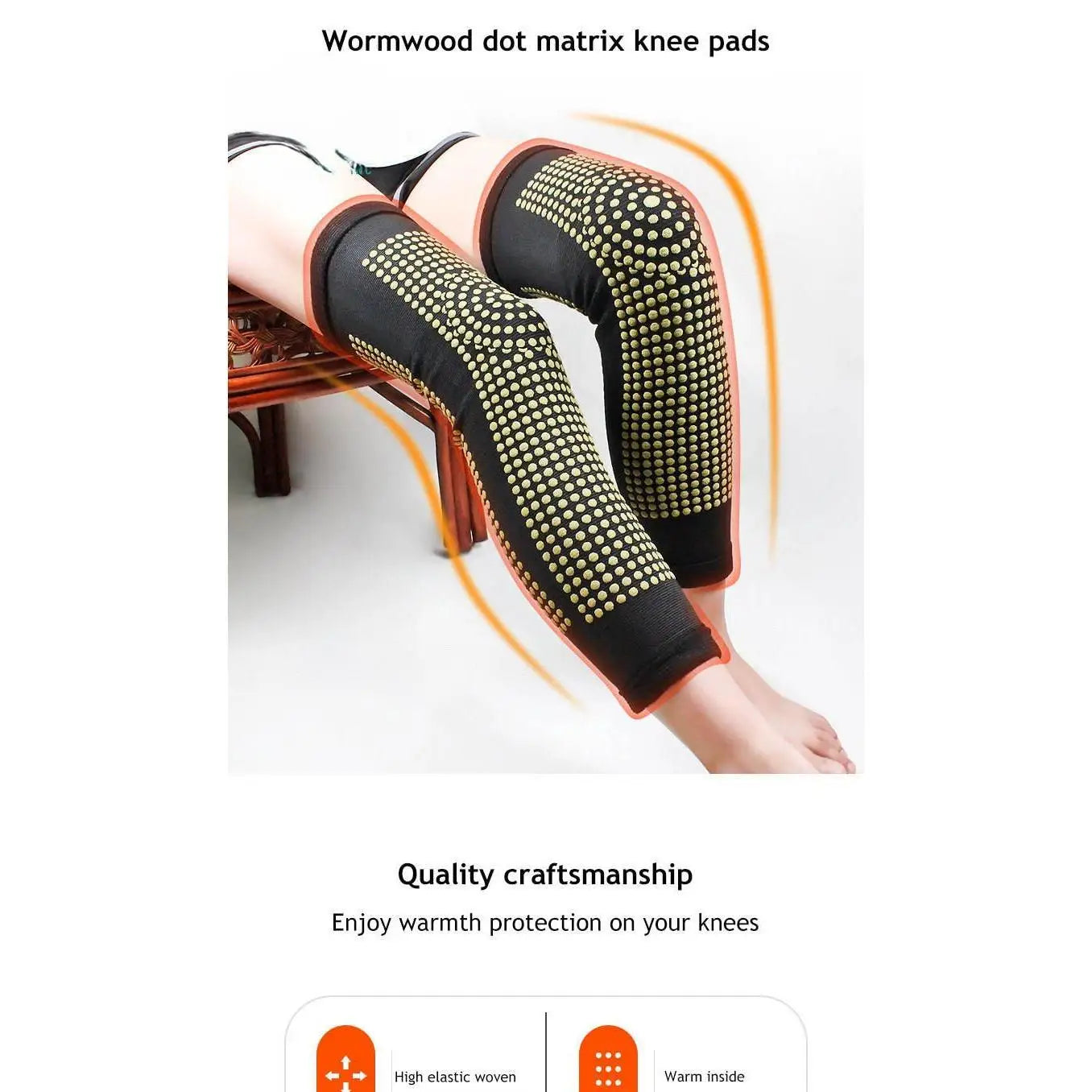 Mugwort Self-Heating Knee Brace — Herbal Warming Therapy for Stiff Joints — view 4 of braces & support