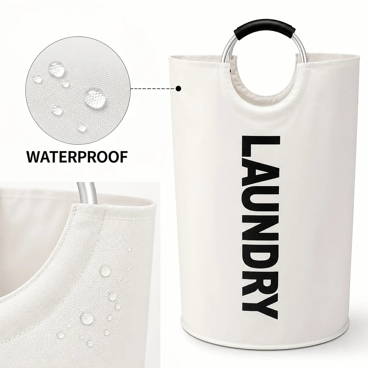 2-Pack Foldable Laundry Hamper with Detachable Bag, Tall — product photo 6