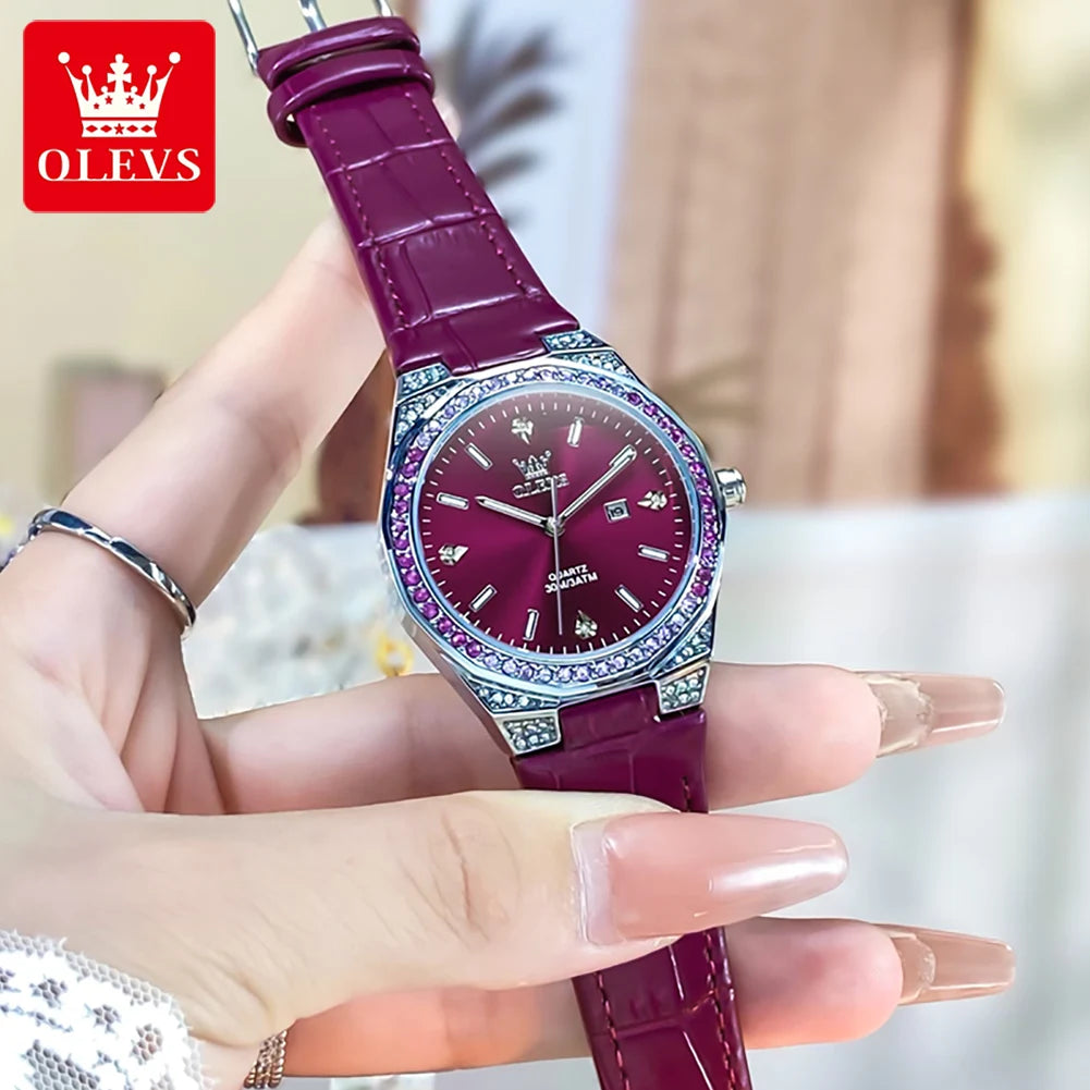 OLEVS Women's Diamond Watch — Original Luxury Quartz Wristwatch — view 5 of watches