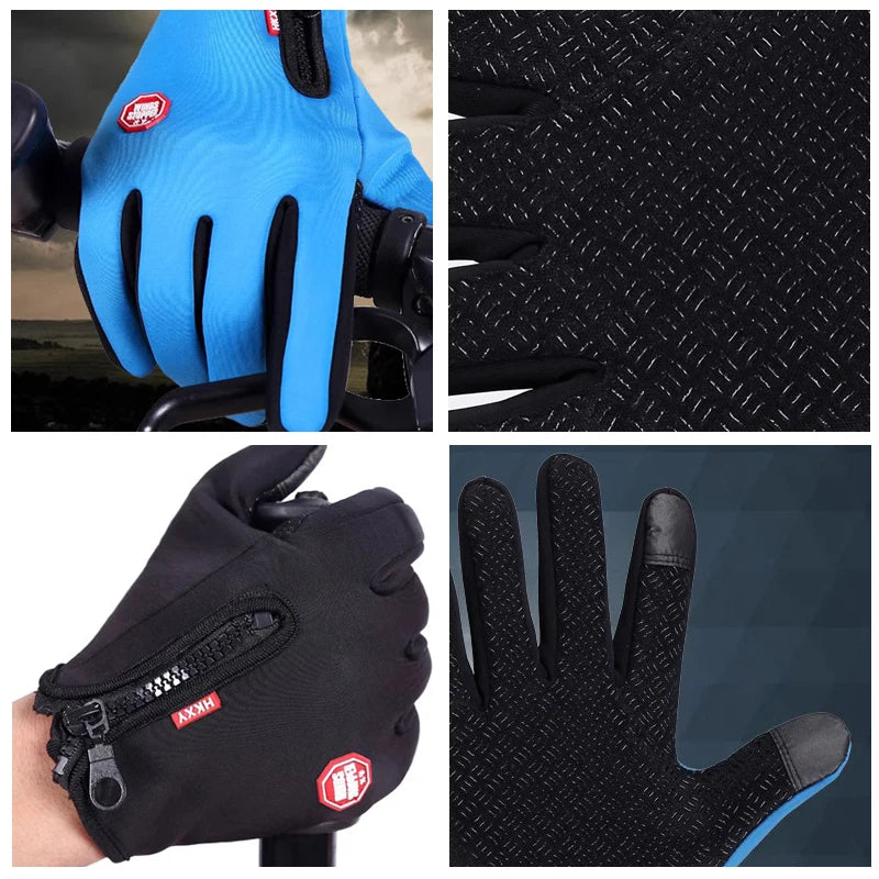 Winter Gloves Touchscreen Cycling Driving — Windproof Warm Non-Slip Cold-Weather Gloves — view 2 of gloves