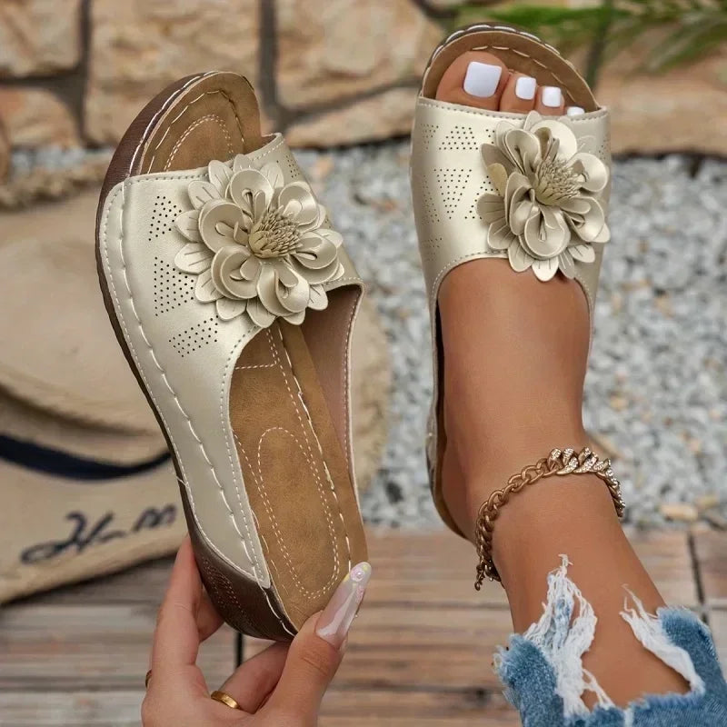 Low-Platform Slipper Slides — Elegant Fashion Sandals for Casual Wear — view 4 of sandals & slides