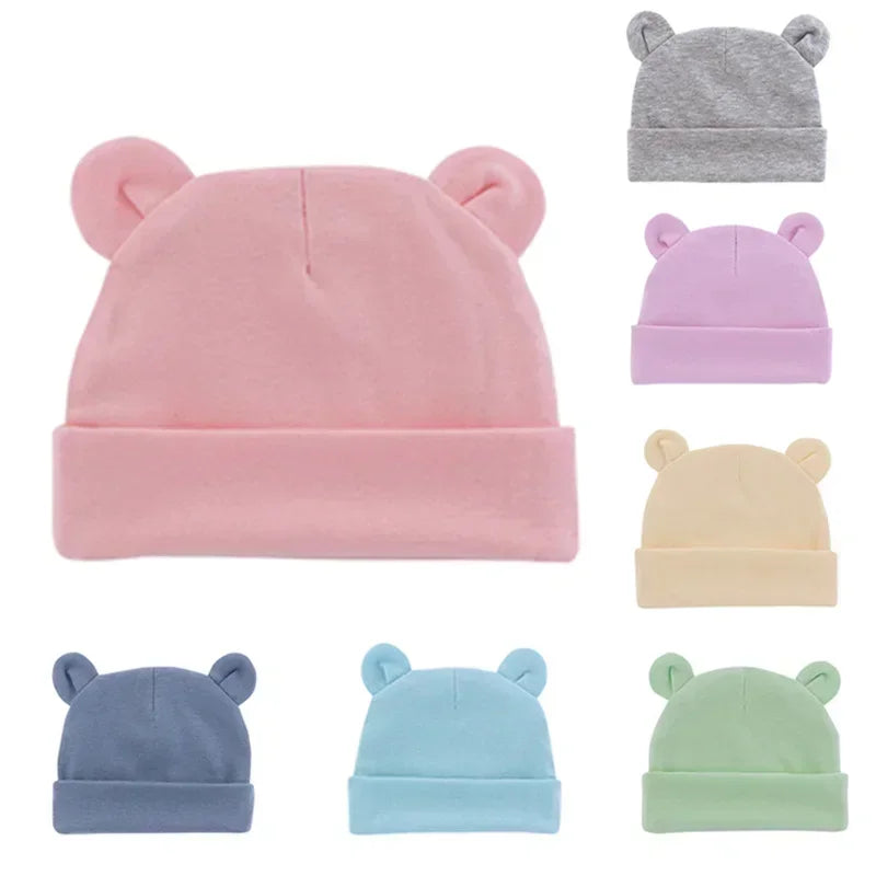 Newborn Ear-Shape Bonnet - Cotton Photography-Prop Hat for Babies 0-1Y — view 6 of baby hats