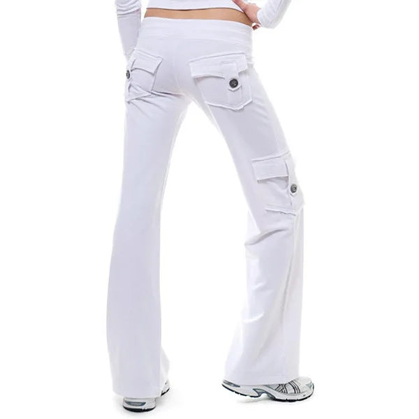 Dropshipping Cargo Pants Women Pants Strong Elastic Wide Leg