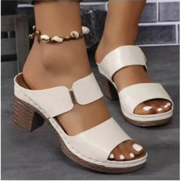 Sandals & Slides — Elegant Wedge Slide Sandals, Breathable Comfort Summer Footwear — view 2 of sandals & slides