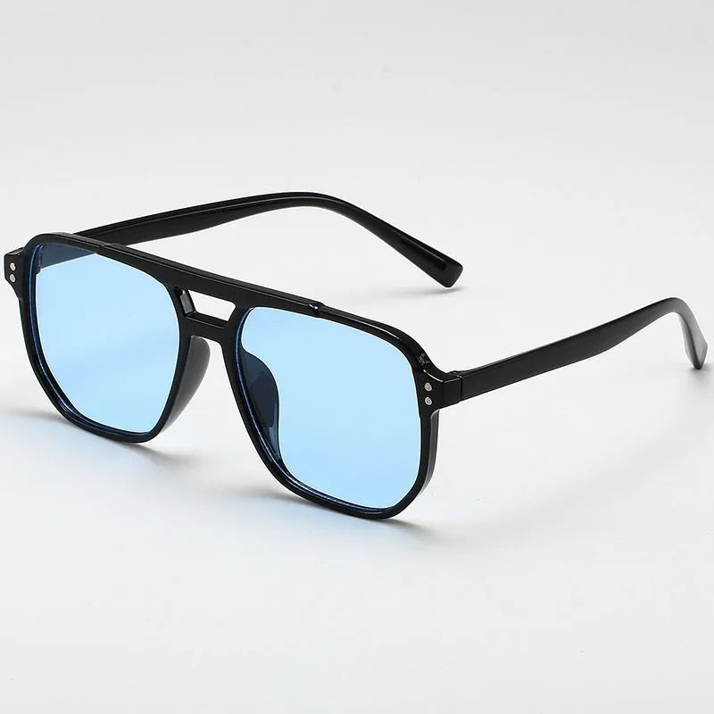 Oversized Square Sunglasses, Unisex Retro Shades, UV400 — view 5 of sunglasses