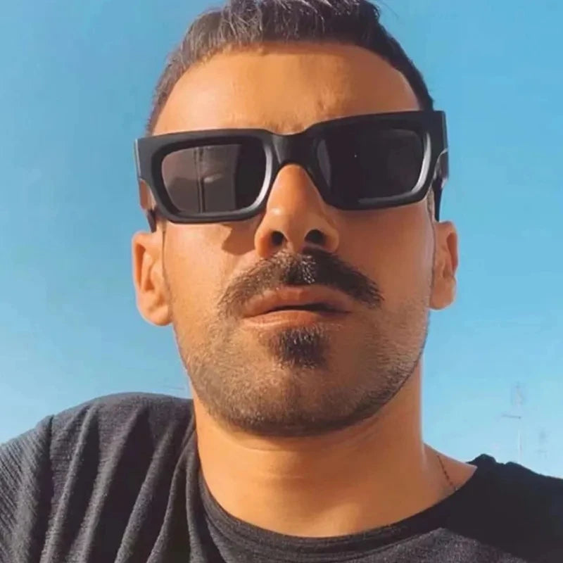 Classic Square Sunglasses Men Vintage — Designer Trend Luxury Driving Punk UV400 Shades — view 3 of sunglasses
