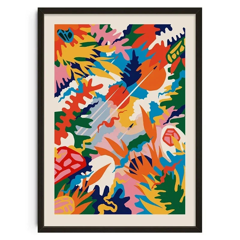 Retro Abstract Nourishing Soul Canvas Poster &mdash; Classic Wall Art for Living Room Decor